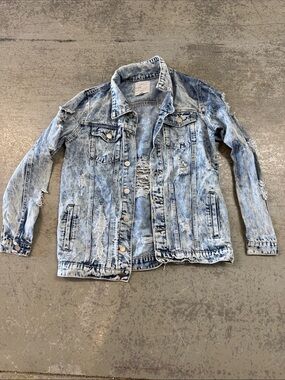 Fantastic Fawn Light Blue Distressed Denim Jacket